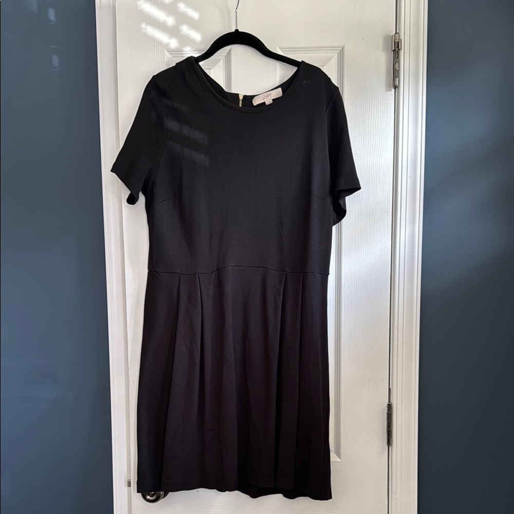 LOFT Black Midi Dress